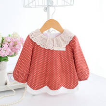 Newborn Baby Girls Clothes Dot Lantern Sleeve A-line Lace Cardigan Coat Tops Autumn Girls Outwear 0-2Year 2024 - buy cheap