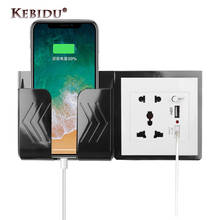 Kebidu USB Power Outlet Socket Stand Wall Charger Adapter Electric Wall Charger Adapter Charging Phone Charging Holder Stand 2024 - buy cheap