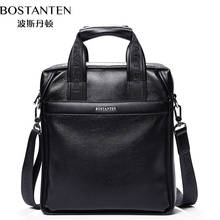 Мужская деловая сумка-мессенджер Bostanten из натуральной воловьей кожи, повседневный портфель для ноутбука, 100% 2024 - купить недорого