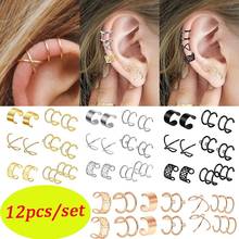 Pendientes de acero inoxidable para mujer, aretes de cartílago falso, conjunto de 12 unids/set 2024 - compra barato