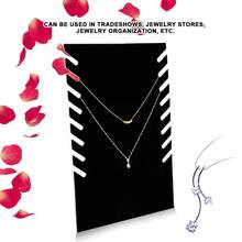 Soporte de exhibición para collar, soporte de caballete de terciopelo, tablero compuesto, para joyería, color negro 2024 - compra barato