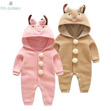 2020 Newborn Baby Clothes Autumn Infant Boys Animal Costumes Hoodie Cotton Rompers Baby Girls Pink Deer Style Jumpsuit Out Wear 2024 - buy cheap