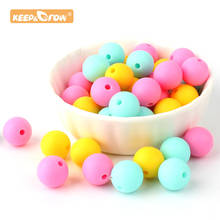 Keep&Grow Wholesale 500pcs Silicone Round Beads Pearl Teething Pacifier Chain Food Grade Silicone DIY Newborn Molar Products 2024 - buy cheap