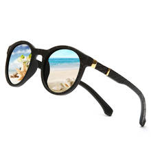 Tr90 Polaroid Sunglasses Round Flexible Driving Rubber Square Sun Glasses Famous Brand Men Polarized Sunglases for Women Men 2024 - buy cheap