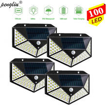 Lámpara Solar para exteriores, luz con Sensor de movimiento, impermeable IP65, 3 modos, 100 led 2024 - compra barato