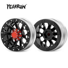 YEAHRUN 1.9inch CNC Metal Alloy Black/Red Beadlock Wheel Rims for Axial SCX10 1:10 RC Crawler Car Parts 26mm Width Wheel Hub 2024 - buy cheap