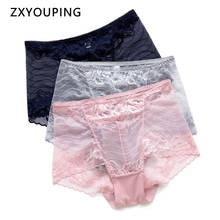 New Sexy Ladies Underwear High Waist Lace Panties Female Transparent Briefs Seamless Comfortable Underpants Plus Size Lingerie 2024 - buy cheap