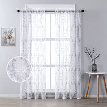 Modern Jacquard Sheer Curtains Window Tulle Curtains for Bedroom Living Room Kitchen Voile Curtains for Window Drapes Panel 2024 - buy cheap