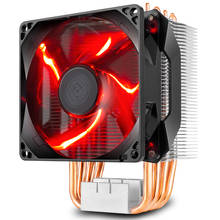 Enfriador de CPU Master RR-H410-20PK-R1 T410R, 4 pines, PWM, 92mm, LED, silencioso, radiador de refrigeración para intel LGA 115X AMD AM4 2024 - compra barato