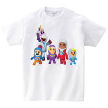 Children's Cartoon T-shirt 2-13 Old Boy Girl Summer Short Sleeved Cotton Blouse Kids Clothes go jetters Print White tshirt 2024 - buy cheap