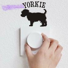 YORKIE coche perro etiqueta engomada del interruptor carteles vinilos decorativos de pared decoración Mural clínica de mascotas tienda etiqueta aseo salón etiqueta engomada 2024 - compra barato