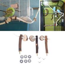 Pet Bird Toy Parrot Cockatiel Stand Frame Parakeet Cage Ladder Climbing Hammock Swing Toys 2024 - buy cheap