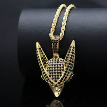 Cool Rock Hip Hop Iced Out Cubic Zircon Rope Chain Figure Cartoon Pendant Necklace for Men Jewelry Necklace Chain Choker for Boy 2024 - buy cheap