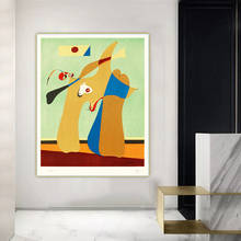 Citon Joan Miro《A woman》Surrealism Canvas Art Oil Painting Artwork Poster Picture Background Wall Decor Home Decoration 2024 - buy cheap