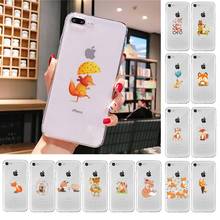 cute foxs Phone Case For iPhone X XS MAX 6 6s 7 7plus 8 8Plus 5 5S SE 2020 XR 11 11pro max Clear funda Cover 2024 - buy cheap