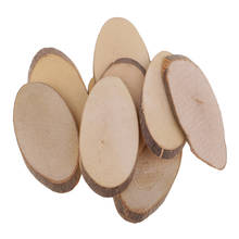 50pcs Oval Shapes Wood Log Slices Natural Tree Bark Decorative Embellishment 2024 - buy cheap