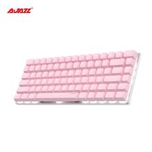 Ajazz AK33 White/Black/Pink Mechanical Gaming Keyboard Wired White/Blue Color Backlight 82-key Conflict-free Wired PC Keyboard 2024 - buy cheap