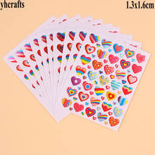 1bag/Lot,Laser hearts paper stickers Early educational craft diy toy Scrapbooking kit School reward label Creative 2024 - buy cheap