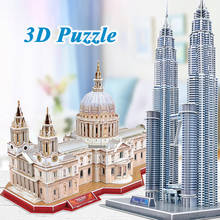 3D Puzzle Paper Kids 8+ Years World Famous City Building Model Urban Landscape DIY Education Creative Adult Jigsaw Toy Gifts 2024 - buy cheap