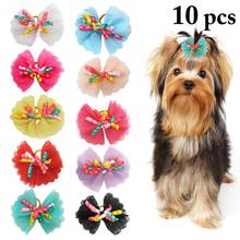 10PCS Pet Hair Bow Lovely Curl Ribbon Pet Hair Tie Pet Supplies For Dogs & Cats Party Dress Up Hair Accessories 2024 - buy cheap