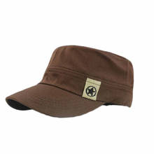 Мужская кепка, мужская хлопковая кепка, однотонная Кепка с плоским верхом, Мужская Регулируемая Кепка для охоты, военная Кепка, Мужская кепка для бейсбола 2024 - купить недорого