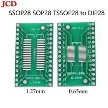 JCD-Adaptador convertidor SSOP28, SOP28, TSSOP28 a DIP28, placa PCB de 0,65 MM, 1,27 MM, placa PCB TSSOP28, SOP28, giro DIP28, SMD a DIP, nuevo 2024 - compra barato