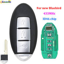 Keyless Entry Smart Remote Key Fob 3 Buttons 433MHz with ID46 PCF7952 chip for Nissan New Bluebird Sylphy 2024 - buy cheap