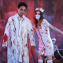 Disfraz de Doctor y enfermera para adultos, Disfraz de Terror sangriento para Halloween, pennywise 2024 - compra barato