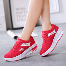 2021 Platform Wedges Women's Sneakers Spring High Quality Lightweight Breathable Increased Women's Shoes Casual Shake shoes 2024 - buy cheap
