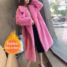 Heydress Women Winter Faux Fur Warm Long Coat Long Sleeve Female Thick Teddy Bear Coat Casual Loose Oversize Outwears 2024 - buy cheap