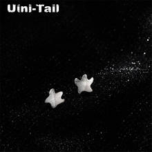 Uini-tail-pendientes de plata de ley 925 con forma de estrella de mar, joyería hipoalergénica, sencilla y fresca, tendencia de moda 2024 - compra barato