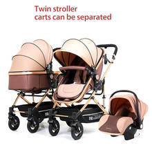 Babyfond Twins Baby Stroller Can Split The High Lying Landscape Light Shock Proof Foldable double Baby carriage 2024 - buy cheap