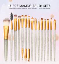15 pcs/set Makeup Brushes Set Eye Shadow Foundation Powder Eyeliner Eyelash Lip Make Up Brush Face Cosmetic Beauty Tools 2024 - buy cheap