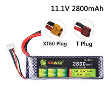 LION POWER 11.1V 2800mah 35C T/XT60 plug Remote controul model aircraft Lithium Polymer battery 11.1 V battery Lipo 3s battery 2024 - buy cheap