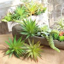 DIY Home Decoration Green Artificial Plant Bonsai Succulent  Plastic Fake Plant Potted Real Touch Wedding Garden Decor 2024 - buy cheap