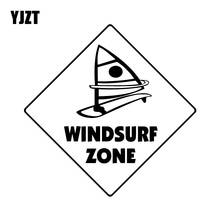 YJZT-calcomanía de vinilo para decoración de maletero de coche, pegatinas de color negro/plateado C31-0507, Windsurf Crossing Sign Zone, 15,6 CM x 15,6 CM 2024 - compra barato