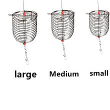 1PCSFish Small Stainless Steel Bait Cage Basket Feeder Holder Fishing Lure Cage Artificial Bait Wobbler Soft Bait Fishing tackle 2024 - buy cheap