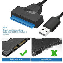 Cabo adaptador usb2.0 para sat 22 pinos (7 pinos + 15 pinos), cabo de drive fácil, comprimento total, acessórios de extensão multifuncionais para pc 2024 - compre barato