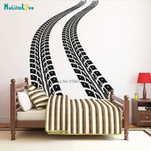 Cool Wall Art Mural Tire Tracks Decal SUV Lover Sports Boy Room Decor Removable Vinyl Wall Stickers Waterproof BB349 2024 - buy cheap