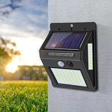 Ammtoo 100 conduziu a luz solar ao ar livre lâmpada solar alimentado luz solar à prova dwaterproof água pir sensor de movimento luz de rua para a decoração do jardim 2024 - compre barato
