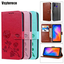 Fashion Rose Flower Leather Wallet Case For Tecno Spark 6 GO Celular Etui on Tecno Spark Go 2020 KE5 Phone Cover Spark6 GO Coque 2024 - buy cheap