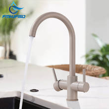 Grifo purificado múltiple para fregadero de cocina, mezclador frío y caliente, grúa, agua potable, rotación de 360, manijas duales 2024 - compra barato