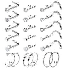 Sexy Body Jewelry Stainless Steel Seamless Segment Rings Nose Hoops Ear Piercing Lip Nose Rings Ear Cartiliage Earrings for Men 2024 - buy cheap
