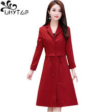 UHYTGF Trench coat women New 5XL plus size top single-breasted temperament casual spring autumn windbreaker female long coat 445 2024 - buy cheap