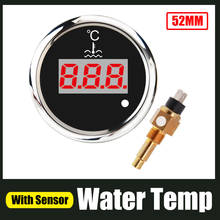 Digital 52mm Water Temp Gauge 40-120℃ With Water Temperature Sensor Sender M16*1.5 Water Temp Meter Indicator For Car Boat 2024 - купить недорого