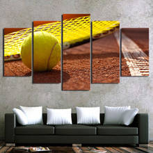 HD Prints Poster 5 Panel Sports Tennis Racket Decoration Home Artworks Canvas Paintings Wall For Living Room Artwork framework 2024 - buy cheap