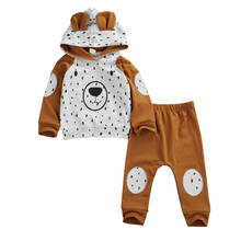 New Infant Baby Boy Girl Clothes Bear Hooded Tops Sweatshirt Pants Tracksuit Outfits 2024 - buy cheap