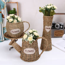 Home garden decoration flower pot creative wicker hand-woven storage basket rattan flower basket (excluding flowers) ZP8021135 2024 - buy cheap