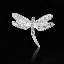 Broches embellish cristal strass pequena libélula bejeweled broche pinos para casamento ou vestido decorações acessório ab074 2024 - compre barato