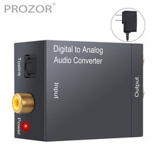 PROZOR-Convertidor de Audio Digital a analógico, adaptador de 96KHz, 24 bits, S/PDIF Coaxial óptico Toslink RCA R/L, DAC 2024 - compra barato